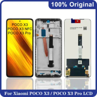 6.67" Original POCO X3 LCD For XIAOMI POCO X3 Pro M2007J20CG LCD Display Touch Screen Digitizer For POCO X3 NFC LCD Replacement