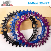 SNAIL 104BCD Chainring 30-42T Narrow Wide Bike Chainwheel Mtb Crankset 30/32/34/36/38/40/42T Bicycle Chain Ring Round Oval