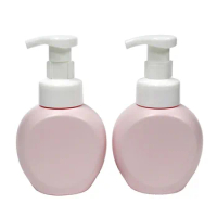 Empty Foaming Pump Bottle Pink Flat Hand Liquid Soap Dispenser Baby Cleanser Shower Gel 300ML Mousse Foam Pump Bottle 10pcs