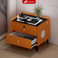 Tab đầu giường thông minh full chức năng khóa vân tay, sạc không dây, loa bluetooth, Led cảm ứng UNL