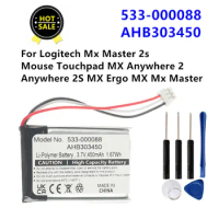 Original Battery 533-000088, AHB303450 For Logitech Mx Master 2s Mouse Touchpad MX Anywhere 2 Anywhere 2S MX Ergo MX Mas