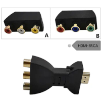 HDMI Male to 3 RCA Female Composite Video Audio VA Component Adapter Suitable for HDTV DVD and Most LCD Projectors Device