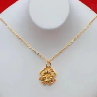 new arrival 24k pure gold pendant gold flower pendants gold jewelry