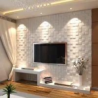 Arthome Wallpaper 3d Soft Leather Channel - Putih