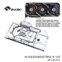 Bykski Water Block Use for ASUS RTX 3090 /3080 Strix GPU Card / Full Cover Copper Radiator Block /A-