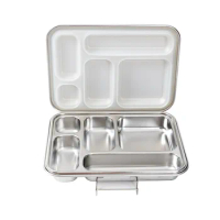 304 stainless steel lunch box portable partition type preservation set with soup bowl college student lunchbox