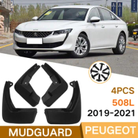 MudFlaps FOR Peugeot 508L 2019-2021 508 2011-2018 Car Splash Guards Fender Set Parts Front Rear Mud Flaps Automotive Accessories