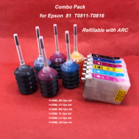 81 T0811 refillable ink cartridge T0811N 30ML Dye Ink Set for Epson R290 R295 RX590 RX610 RX690 RX695 1410 TX659 TX720WD TX800FW