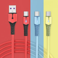 Fast Charge 5A USB Type C Cable For Samsung S20 S9 S8 Xiaomi Huawei P30 Pro Mobile Phone Charging Wire Cable