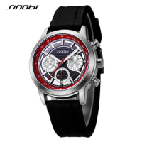 Top Luxury Sinobi Original Design Men's Watches Fashion Sports Chronograph Man Quartz Wristwatchs Calender Male's Clock Relojio