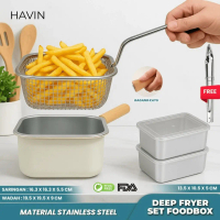 Havin Deep Fryer T408 Segi Set Free Food Box Penggorengan Serbaguna Stainless Steel Anti Lengket - M