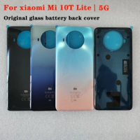 New Original For Xiaomi Mi 10T Lite Tempered Glass Back Battery Cover For Xiaomi Mi10T Lite 5G Phone Housing Case Spare Parts