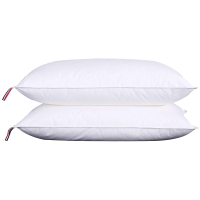 南極人全棉貢緞枕頭枕芯簡約雙針護頸枕芯五星級酒店枕頭芯一對裝