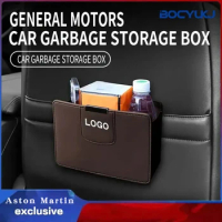 Leather Car Seat Back Bag Storage Box Cover Protective Pad Interior Accessories For Aston Martin DB12 DBX DB11 V8 V12 DBS DB9 DB
