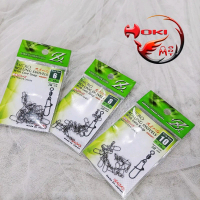 Kili peniti axz micro rolling swivels with lure snap / connector pancing / snap casting