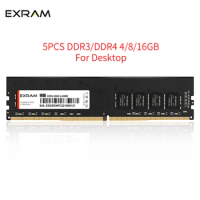 5PCS EXRAM Memoria Ram DDR3 DDR4 Desktop Memory ddr3 4GB 8GB 1333 1600 1866MHz ddr4 2133 2400 2666 3200Mhz for Desktop Memory