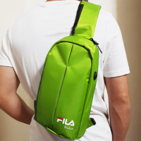 FILA 時尚單肩斜包 斜背包 休閒旅遊-螢光綠