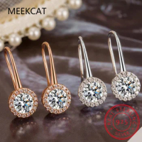 Real Moissanite Drop Earrings for Women 925 Silver White Gold Plated Earing Wedding Engagement Fine Jewelry Free Shipping