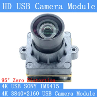 4K USB Webcam MJPEG 30fps 3840x2160 SONY IMX415 95° No distortion 20mm*20mm Mini UVC USB Camera Module