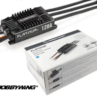 Original Hobbywing Platinum Pro V4 120A 3-6S Lipo BEC Empty Mold Brushless ESC for RC Drone Aircraft Helicopter (500-550 heli)