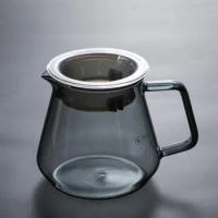 Pour Over Coffee Pot Glass Reusable Heat Resistant Coffee Maker Espresso Accessories Coffee Kettle for Kitchen Espresso Barista