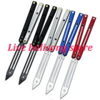 Baliplus Squidtrainer V4 Clone Balisong Flipper Butterfly Trainer Knife 7075 Aluminum Handle Bushings System Free-swinging Knife