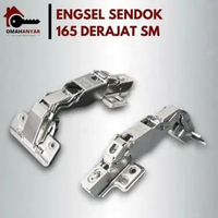 1 PASANG Engsel Sendok Hidrolis Pintu Lemari 180 175 165 Twin, Huben Engsel 165 Lurus Hidrolis