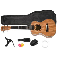 Concert Ukulele 23 Inch Hawaiian Zebrawood Beginner Uke 4 Strings Acoustic Guitar Ukulele Guitar With Bag Send Gifts Musical Str