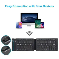 Mini Keyboard Wireless Folding Keyboard BT Foldable Keyboard For Mac Windows Laptop Tablet Light-Handy Bluetooth-compatible