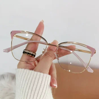 Retro Lady Cat Eye Glasses Frame Anti Blue Light Photochromic Glasses Computer Goggles Women Eyewear Gafas Mujer Anti Luz Azul