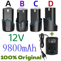 100% Original 12V 9800mAh Universal Rechargeable Battery For Power Tools Electric Screwdriver Electric drill Li-ion Battery