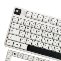 Minimalist White Black PBT Japanese Keycaps DYE Sublimation for Mechanical Keyboard Mx Switch Cherry Profile Keycap Custom GK61