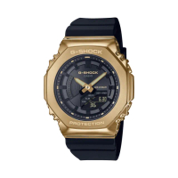 【CASIO 卡西歐】G-SHOCK WOMEN/八角金屬外殼系列/40mm/黑x金(GM-S2100GB-1A)