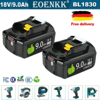 100% Makita Original 18V 9000mAh Lithium ion Rechargeable Battery 18v drill Replacement Batteries BL1860 BL1830 BL1850 BL1860B