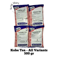 Kobe Tea 500 gr All Varian 1/2 kg Lemon tea Leci Lychee Lemonade mango peach 1 bungkus teh bubuk sud