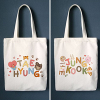 Totebag BTS kpop ผ้าใบเกาหลี jungkook Jimin taehyung