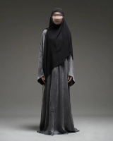 Nehhat Modest La Lustre Frosty Black Pearl Abaya