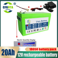 Brand new 12V 50Ah mAh 18650 lithium solar energy built-in high current 30A BMS electric vehicle bat