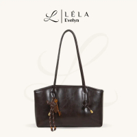 Evelyn-LELA PU Leather Retro Tote Bag Shoulder & Handcarry, Zipper Closure, Lightweight, Beg Bahu Wa