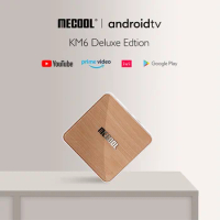 10PCS Mecool KM6 Deluxe ATV TV Box Android 10.0 Amlogic S905X4 4GB 64GB Dual Wifi 6 BT 5.0 1000M Google Certified Media Player