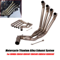for Honda CBR650F CBR650R CB650R CB650 CB650F 2014-2022 Motorcycle Titanium alloy Front Pipe Exhaust System Connect 51mm Muffler
