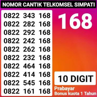 Kartu Perdana Telkomsel Nomor Cantik Telkomsel Siimpati 10 Digit Prabayar Hoki 168 ILUFA
