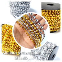 mutiara rantai mutiara renteng lada manik manik Mote uk 8mm per 50 cm Plastik payet