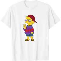 ((จัดส่งภายใน 24 ชั่วโมง) เสื้อยืด Lisa Simpson แบบเท่และมีสไตล์ ออกแบบจากตัวละคร \V\" ในเรื่อง)"