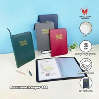 Map Dokumen Keeper Resleting Anti Air Kulit / Topla Map Document Keeper F4 (Folio) 60 Sheet