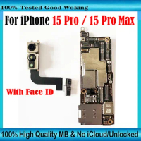 For iPhone 15 / 15 Pro / 15 Pro Max Motherboard With Face ID Main Logic Board Full Chips Plate 100%Original Unlocked Logic board
