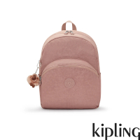 【KIPLING官方旗艦館】乾燥藕粉色前袋簡約後背包-CHANTRIA M