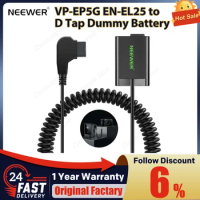 NEEWER VP-EP5G EN-EL25 to D Tap Dummy Battery compatible with Nikon Z fc Z30 Z50 cameras