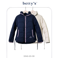 betty’s貝蒂思 側邊抽繩撞色邊條鋪棉外套(共二色)