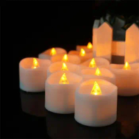Portable Flameless Candles New Yellow Flash LED Battery Operated Candles Festival Flickering Fake Candles Tea Lights